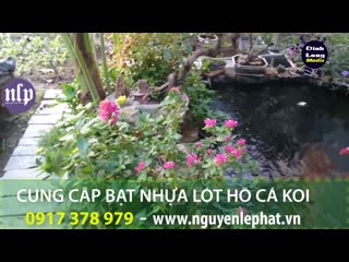 Cung cấp bạt nhựa lót hồ cá koi chất lượng, bạt nhựa hdpe chống thấm bền 50 năm hồ cá koi hiện đại