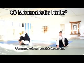 [aikido ukemi] 50 different ukemi drills in 7 minutes