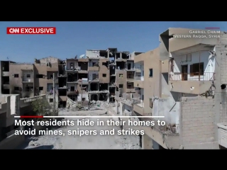 Video shows parts of isis de facto capital in ruins