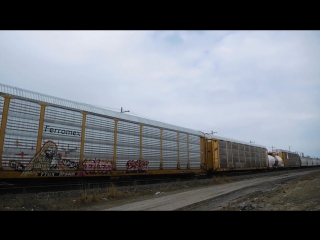 Railfanning bnsf manitoba w cabooose, porn and cn with horn shows in winnipeg, manitoba (04222016)