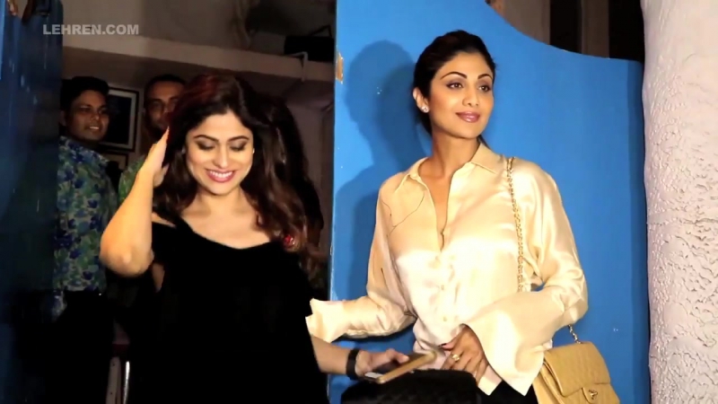 Shilpa shetty parties late night with sister shamita shetty lehrentv