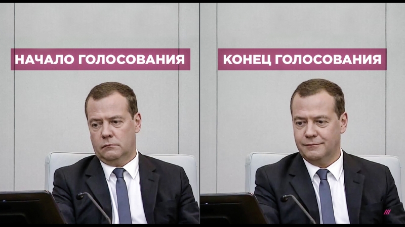 Дума голосует за медведева (и против)