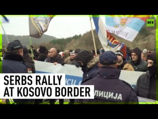 'beginning of the third serbian uprising' | hundreds gather in jarinje to support kosovo serbs