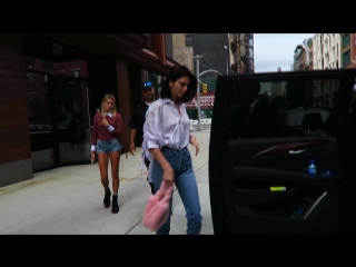 Braless model kendall jenner with hailey baldwin seen out and about new york, 07/29/2017