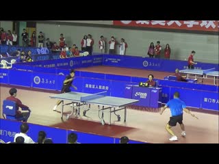 Zhang jike vs chen weixing warm up matches for wtttc (private video)