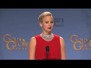 Jennifer lawrence on golden globe 2016