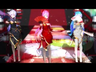 [mmd] garnidelia kyoukiranbu (luka, miku, haku)