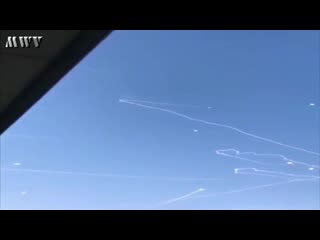 Shooting down rockets iron dome in action in israel