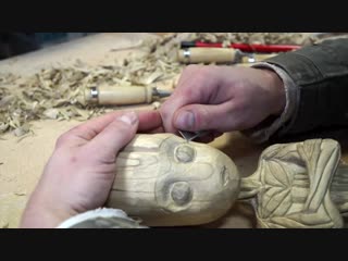 Baby groot carving from catalpa tree