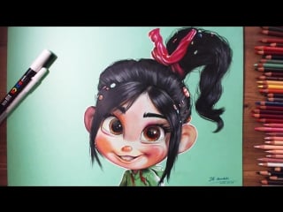 Vanellope von schweetz (wreck it ralph) speed drawing drawholic