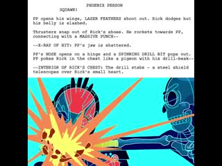 Rick vs phoenix person from script to screen