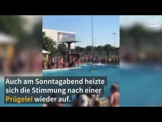 Vor räumung im rheinbad video zeigt, wie voll das freibad war