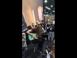 Nick johnston shreddin it up at the dunlop booth