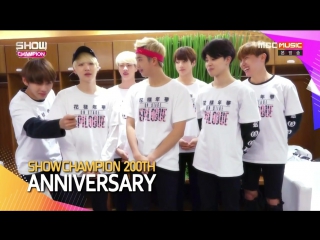 `video message` bts greetings for show champion's 200th ep anniversary