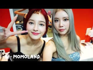 [rus sub] чем обедают momoland? 👀 l | за кулисами промоушена 'yummy yummy love' #2