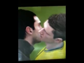 Lewandowski and buffon making out! funny fifa 14