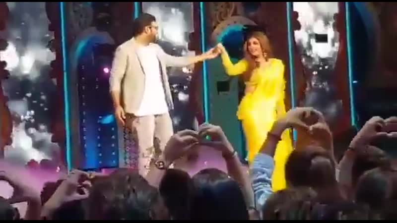 Prabhas with raveena on tip tip barsa paani