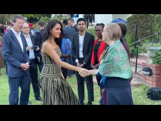 Lovely video of meghan, duchess of sussex, this evening at a reception thanks to @nickdix