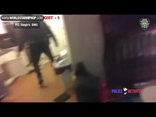 Wild nypd shoots knife wielding suspect who tries to stab his wife! video