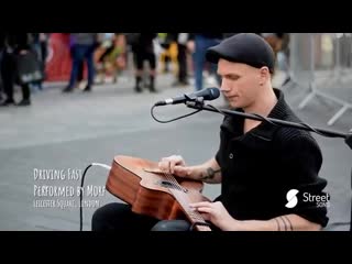 Driving fast by london street performer morf