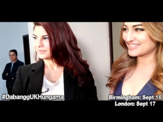 Super excited sonakshi sinha and jacqueline fernandez joined by salman khan ¦ dabangg tour uk