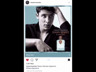 Shawn mendes signature’ sponsored post on instagram