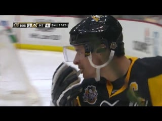 Kessel sets up crosby with beauty backhand pass