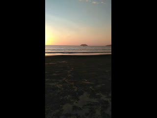 Sunset on tanjung aru beach