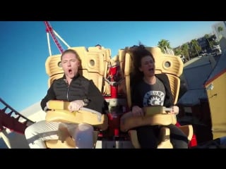 Ronan keating sings life is a rollercoaster on a rollercoaster!