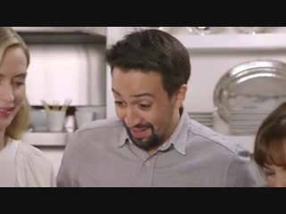 Emily blunt and lin manuel miranda cook with ina garten