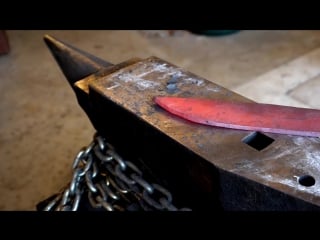 Forging a kukri from a wwii tank tread pin