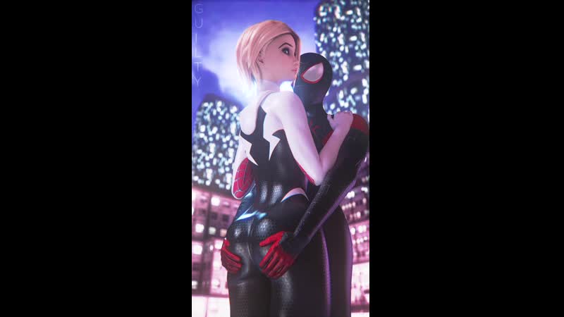 Awf spider gwen ass grab marvel by guilty
