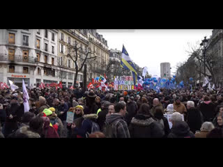 Live aus paris grossdemonstration gegen macrons rentenreform