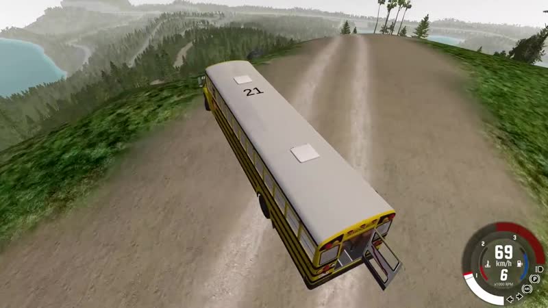 [max deep] смертельная экскурсия! отказ тормозов у автобуса с туристами на спуске | beamng drive