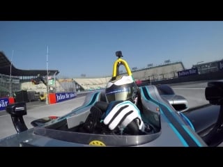 Carmen jorda drives the abb formula e car in mexico