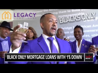 Black only mortgage loans with 1% down