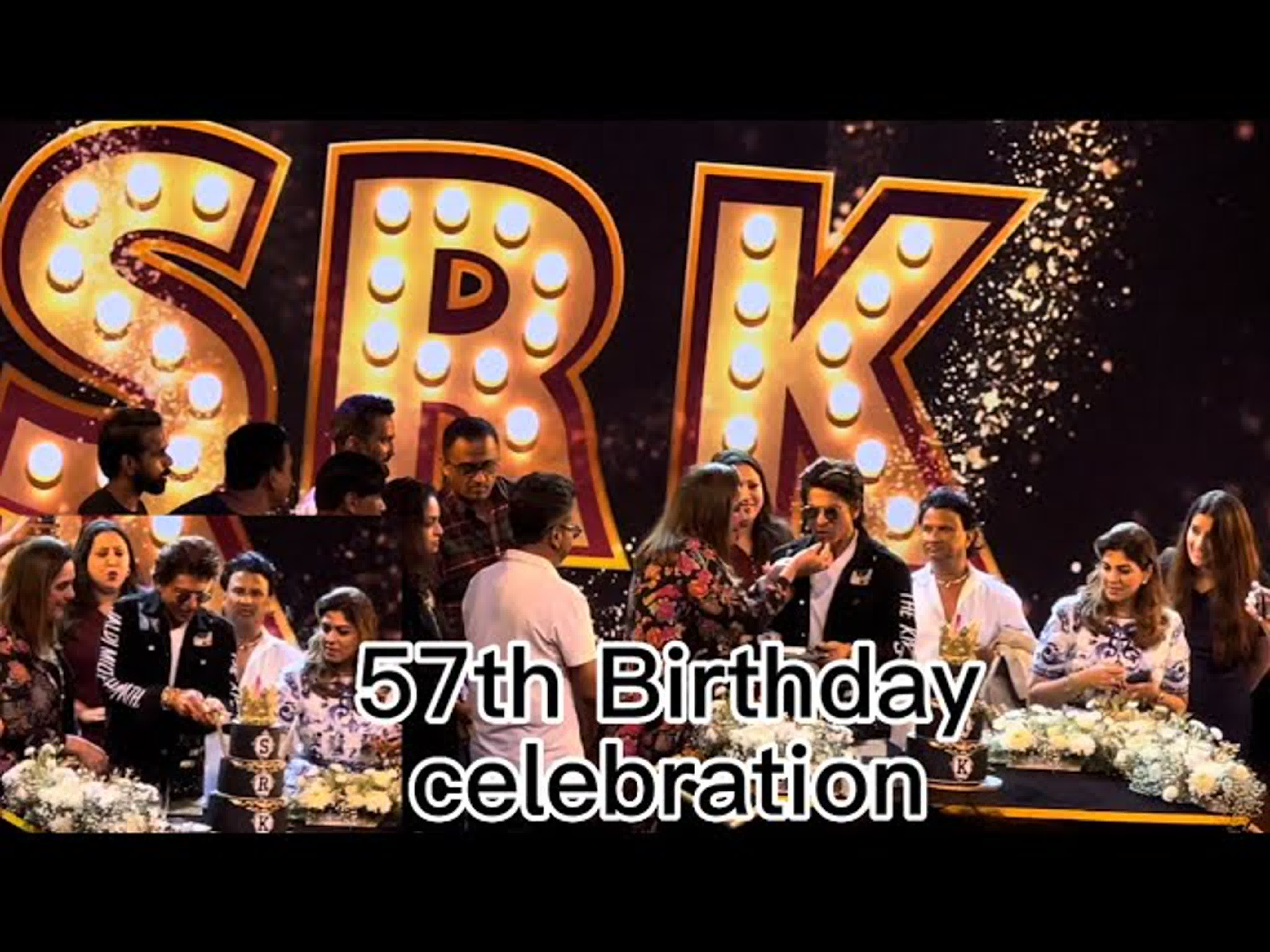 Shah rukh khan 57th birthday celebration in mumbai watch online photo