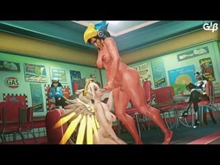 Overwatch mercy pharah 3d futanari porn 3д футанари порно