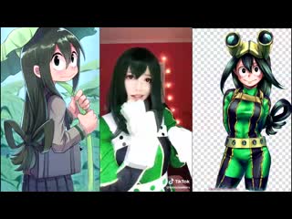 Tiktok cosplay asui tsuyu моя геройская академия