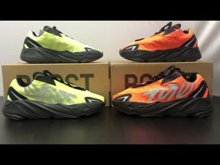 Real vs fake yeezy 700 mnvn phosphor green orange stockx plus blacklight