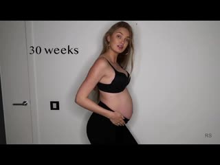 Pregnancy transformation (weekly progress) romee strijd