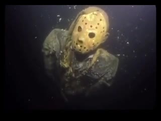 Someone dropped a statue of jason voorhees at the bottom of crystal lake, minnesota (one of the most popular diving spots around