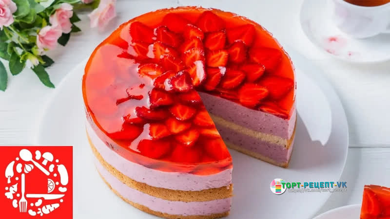 Летний клубничный торт / наша группа во онтакте "торт рецепт vк"