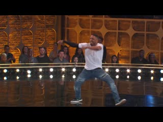 Frank "ghost" crisp jr performs to "pump it up" auditions