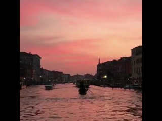 Sunsets in venice, italy