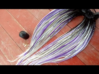 D e dreads "ombre" by velesskis works black/white/purple