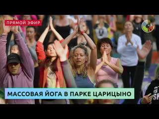 Массовая йога в парке "царицыно"