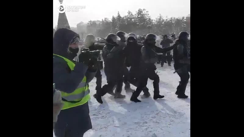 Задержания протестующих в иркутске