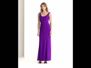 Stretch crepe scoop back gown maxi dresses ralphlaurencom