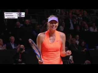 Maria sharapova is first through to porschetennis semifinals!